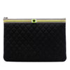 Chanel Large Quilted Nylon Fluo Boy O Case Clutch Secondhand