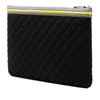 Chanel Large Quilted Nylon Fluo Boy O Case Clutch Secondhand