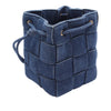 Bottega Veneta Small Denim Maxi Intrecciato Cassette Bucket Bag Secondhand