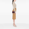 Saint Laurent Croc Embossed Leather Monogram Kate Tassel Wallet on Chain Secondhand