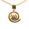 Chanel Gold Plated CC Round Pendant Necklace Secondhand
