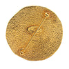 Chanel Gold Plated 31 Rue Cambon Round Brooch Secondhand