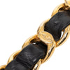 Chanel CC Gold Plated Leather Woven Medallion Chain Belt Secondhand