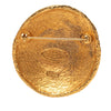 Chanel CC Gold Plated Woven Round Brooch Secondhand
