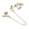 Chanel CC Gold Plated Rhinestone Assymetrical Ear Cuff Earrings Secondhand