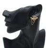 Chanel CC Gold Plated Rhinestone Assymetrical Ear Cuff Earrings Secondhand