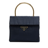 Prada Tessuto Metal Top Handle Bag Secondhand