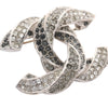 Chanel CC Brass Strass Twisted Brooch Secondhand