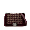 Chanel Old Medium Velvet and Tweed Boy Flap Secondhand