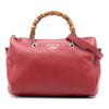 Gucci Medium Calfskin Bamboo Shopper Boston Bag Secondhand