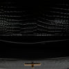 Saint Laurent Medium Shiny Croc Embossed Manhattan Shoulder Bag Secondhand