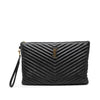 Saint Laurent Chevron Leather Monogram Document Holder Secondhand