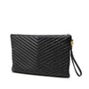Saint Laurent Chevron Leather Monogram Document Holder Secondhand