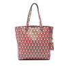 Miu Miu Leather Madras Floral Tote Secondhand