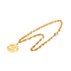 Chanel CC Gold Plated Round Pendant Necklace Secondhand