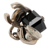 Chanel CC Brass Cube Rhinestone Drop Clip On Earrings Secondhand