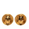 Chanel CC Gold Plated Round Clip On Earrings Secondhand