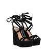 Gianvito Rossi Black Suede Wedges - 2010s Second hand