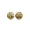 Chanel Lion Crest Shield Round Clip Earrings GP secondhand