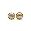Chanel Artificial Pearl Logo Clip Earrings secondhand