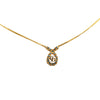 Dior Gold Plated CD Rhinestone Necklace Secondhand