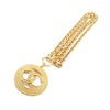 Chanel Coco Mark Round Pendant Necklace GP secondhand