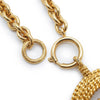 Chanel Coco Mark Round Pendant Necklace GP secondhand