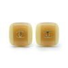 Chanel Coco Mark Bicolor Square Button Clip Earrings secondhand