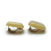 Chanel Coco Mark Bicolor Square Button Clip Earrings secondhand