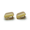 Chanel Coco Mark Bicolor Square Button Clip Earrings secondhand