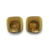 Chanel Coco Mark Bicolor Square Button Clip Earrings secondhand