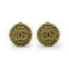 Chanel Coco Mark Chain Round Clip Earrings GP secondhand