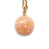 Chanel CC Logo Pearl Round Pendant Chain Necklace secondhand