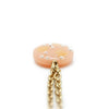 Chanel CC Logo Pearl Round Pendant Chain Necklace secondhand