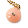 Chanel CC Logo Pearl Round Pendant Chain Necklace secondhand