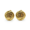 Chanel Coco Mark Spiral Round Clip Earrings GP secondhand