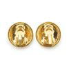Chanel Coco Mark Button Clip Earrings GP secondhand