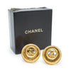 Chanel Coco Mark Cut-out Big Circle Clip Earrings GP secondhand