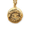 Chanel CC Logo Round Pendant Chain Necklace secondhand