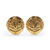 Chanel Coco Mark Chanel Paris Round Clip Earrings GP secondhand