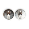 Chanel Bicolor Round Clip Earrings secondhand