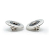 Chanel Bicolor Round Clip Earrings secondhand