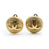 Chanel Coco Mark Round Clip Earrings GP secondhand