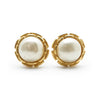 Chanel Vintage Artificial Pearl Round Clip Earrings secondhand