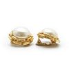 Chanel Vintage Artificial Pearl Round Clip Earrings secondhand