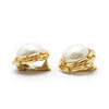 Chanel Vintage Artificial Pearl Round Clip Earrings secondhand