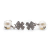 Chanel Rhinestone Four Leaf Clover Artificial Pearl Earrings secondhand