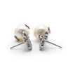 Chanel Rhinestone Four Leaf Clover Artificial Pearl Earrings secondhand