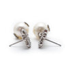 Chanel Rhinestone Four Leaf Clover Artificial Pearl Earrings secondhand