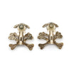 Chanel CC Logo Crossbone Clip-On Earrings secondhand